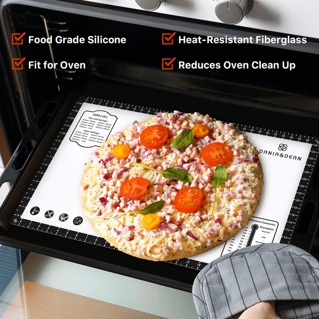 Alt view image 2 of 7 - KitchenKey Pastry Mat, 28" x 20" Food Grade Silicone Extra Large Non Stick Baking Sheet Mat with Measurement for Making Cookies,Macarons,Bread and Pastry