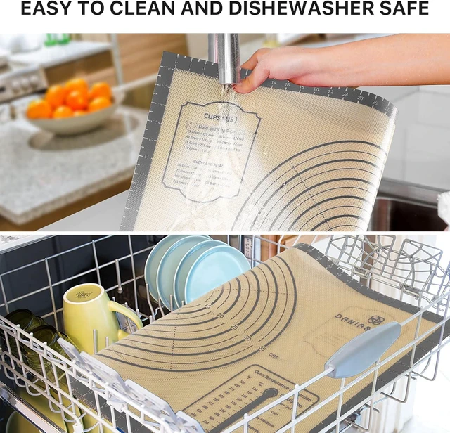 Alt view image 4 of 7 - KK Baking Mat, 28" x20" Large Silicone Non-slip Baking Pastry Mat with Measurement, Non Stick Silicone Mats for Kitchen Counter, Fondant Mat, Counter Mat, Dough Rolling Mat, Oven Liner, Pie Crust Mat