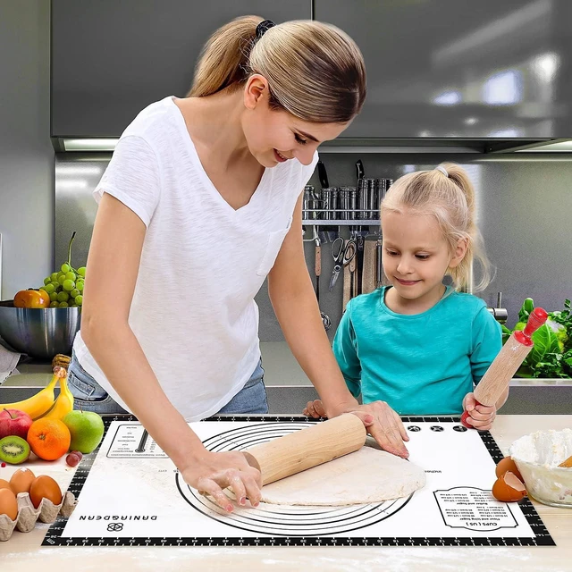 Alt view image 7 of 7 - KitchenKey Pastry Mat, 28" x 20" Food Grade Silicone Extra Large Non Stick Baking Sheet Mat with Measurement for Making Cookies,Macarons,Bread and Pastry