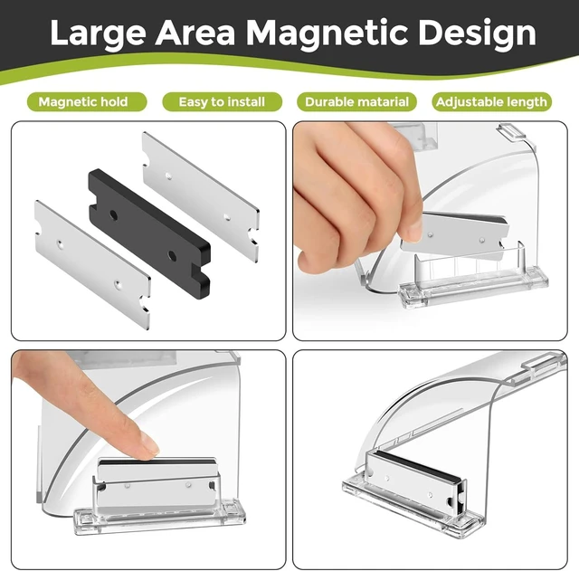 Alt view image 4 of 7 - CNF 9-15.5 Inch Adjustable Air Vent Deflectors, 2 Pack Clear Magnetic Air & Heat Deflector for Sidewall, Ceiling Registers and Vents