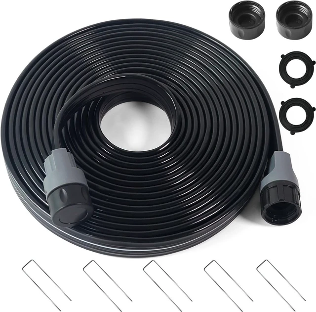 Main image of CozyNestFinds Sprinkler Soaker Hose 25 ft, Flat Watering Hose with Holes, Water Saving Drip Line Irrigation Hoses with Garden Staples for Lawn, Vegetable Garden Beds (25 ft)
