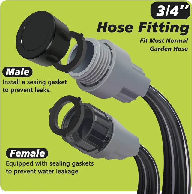 Alt view image 2 of 7 - CozyNestFinds Sprinkler Soaker Hose 25 ft, Flat Watering Hose with Holes, Water Saving Drip Line Irrigation Hoses with Garden Staples for Lawn, Vegetable Garden Beds (25 ft)