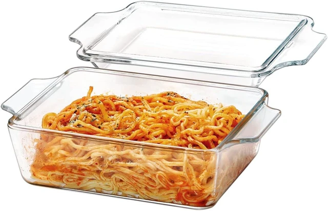 Main image of CozyNestFinds Glass Casserole Dish With Lid, Mini-1 QT (5.7in x 7in) Glass Baking Dishes for Oven, Single Serving Glass Oven Bakeware