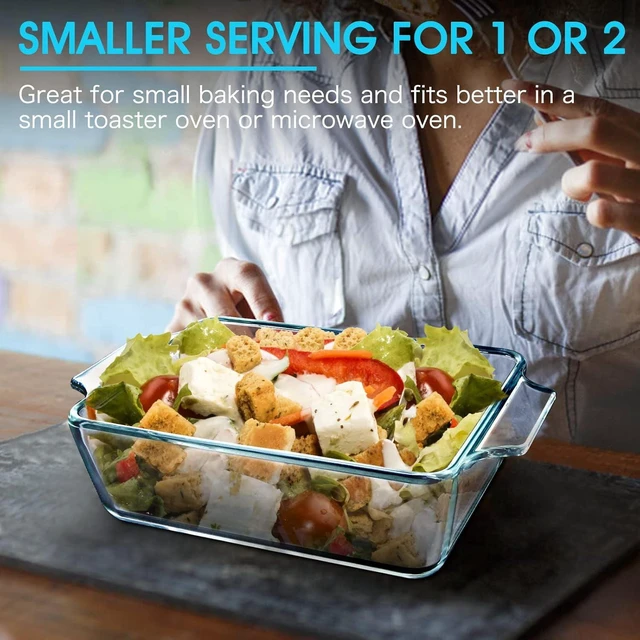 Alt view image 7 of 7 - CozyNestFinds Glass Casserole Dish With Lid, Mini-1 QT (5.7in x 7in) Glass Baking Dishes for Oven, Single Serving Glass Oven Bakeware