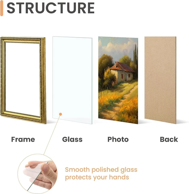 Alt view image 4 of 7 - CozyNestFinds 11x14 Picture Frame with Real Glass, Ornate Vintage 11 x 14 Photo Frames for Wall Decor, Gold, 2 Pack