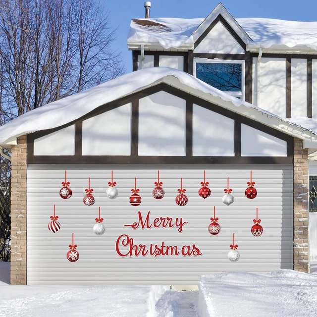 Alt view image 4 of 7 - CozyNestFinds 36 Pcs Christmas Garage Door Magnets Decorations, Xmas Ball Garage Door Decorations, Merry Christmas Magnets Stickers for Refrigerator Fridge Kitchen Car Indoor Outdoor Decorations