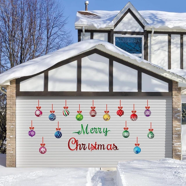 Alt view image 4 of 7 - CozyNestFinds 36 Pcs Christmas Garage Door Magnets Decorations, Xmas Ball Garage Door Decorations, Merry Christmas Magnets Stickers for Refrigerator Fridge Kitchen Car Indoor Outdoor Decorations