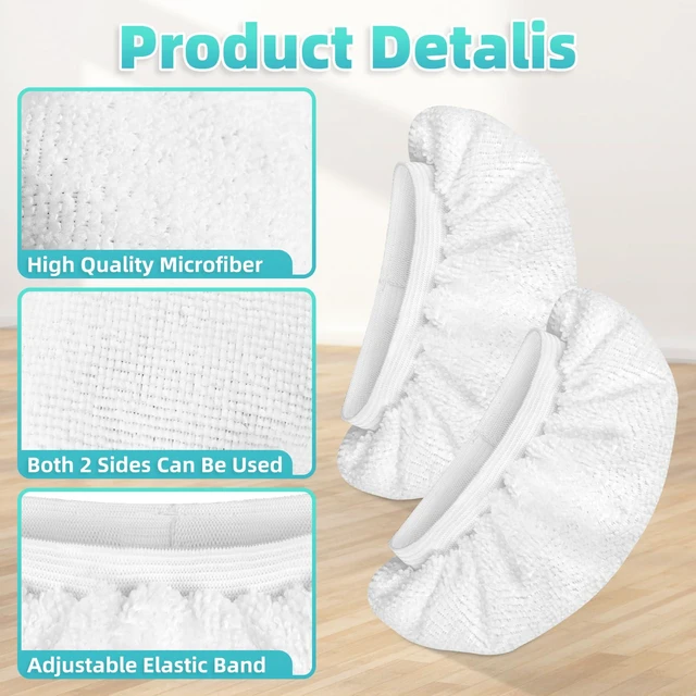 Alt view image 3 of 6 - 10 Pack Microfiber Cloth Fit for Handheld Steam Shot | High Density Microfiber | Compatible with Handheld Steamer Window Clean Tool | For Bissell, WSRYYCC, Phueut, etc.