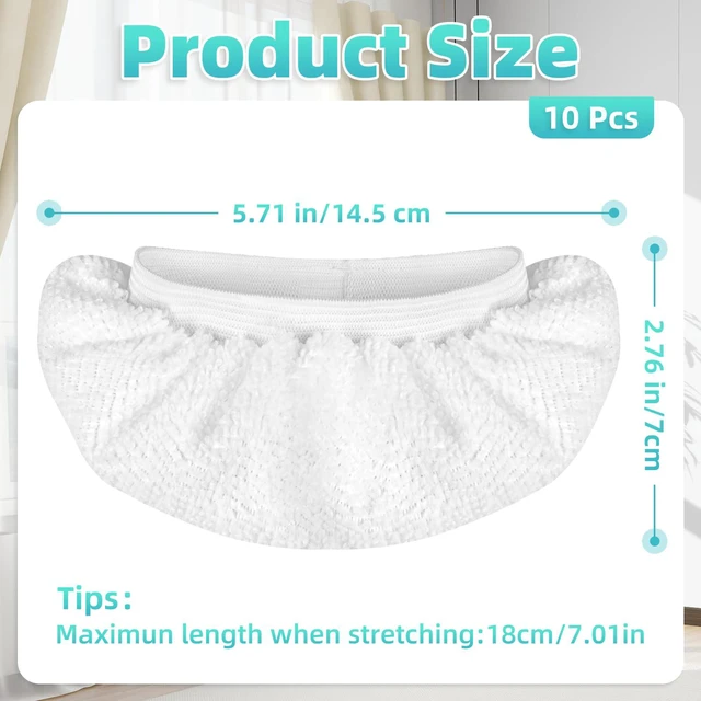 Alt view image 5 of 6 - 10 Pack Microfiber Cloth Fit for Handheld Steam Shot | High Density Microfiber | Compatible with Handheld Steamer Window Clean Tool | For Bissell, WSRYYCC, Phueut, etc.