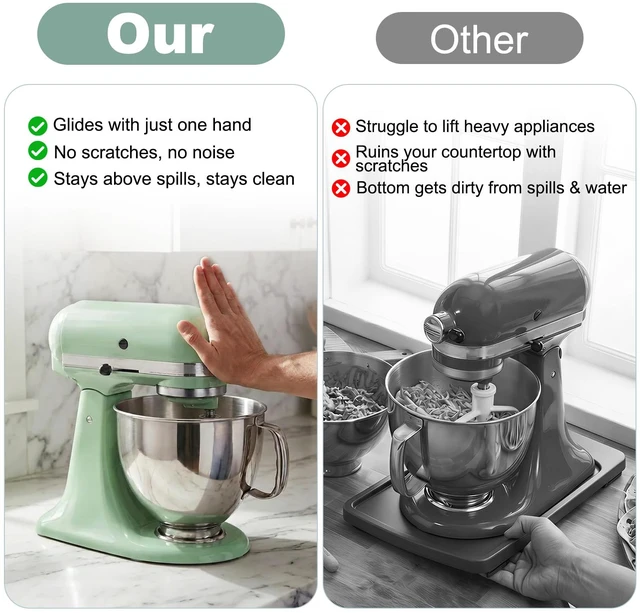 Alt view image 7 of 7 - Small Appliance Sliders for Kitchen Countertops, 8PCS Self-Adhesive PTFE Appliance Sliding Pads, Heavy Duty Appliance Movers for KitchenAid Mixer, Air Fryer, Coffee Maker, Blender & Countertop Gadgets