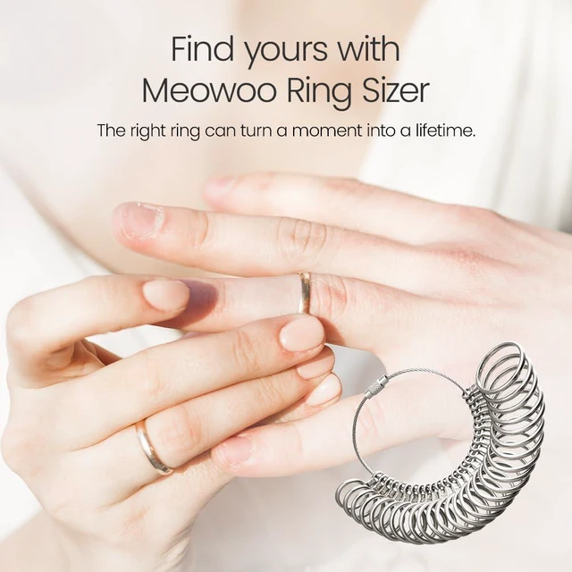 Alt view image 3 of 7 - Metal Ring Sizer Measuring Tool with Magnifier,for Ring Measurer and Ring Sizer Clear and Intuitive Reading, Metal Ring Guage,1-13
