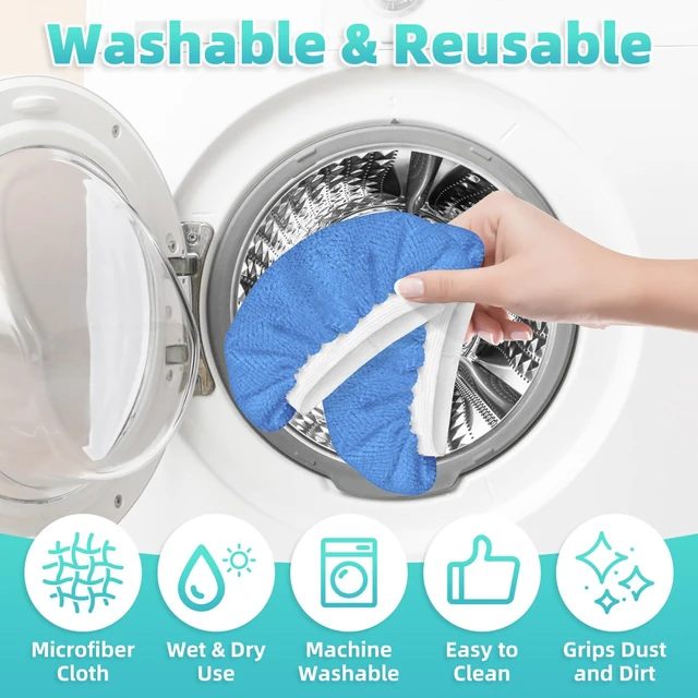 Alt view image 4 of 6 - 10 Pack Blue Microfiber Cloth Fit for Handheld Steam Shot | High Density Microfiber | Compatible with Handheld Steamer Window Clean Tool | For Bissell, WSRYYCC, Phueut, etc.