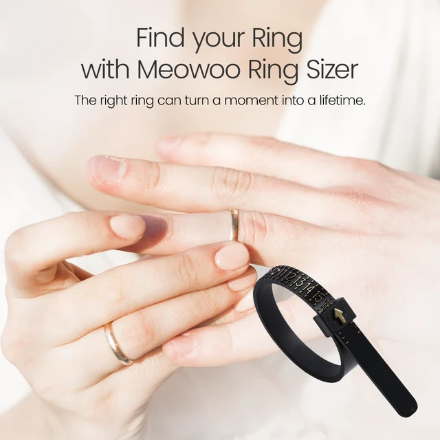 Alt view image 3 of 4 - Ring Sizer Measuring Tool with Magnifier, for Ring Measurer and Ring Sizer Clear and Intuitive ReadingPlastic Ring Sizer,1-17,Black