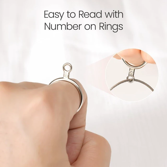 Alt view image 6 of 7 - Metal Ring Sizer Measuring Tool with Magnifier,for Ring Measurer and Ring Sizer Clear and Intuitive Reading, Metal Ring Guage,1-13