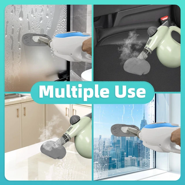 Alt view image 6 of 6 - 10 Pack Grey Microfiber Cloth Fit for Handheld Steam Shot | High Density Microfiber | Compatible with Handheld Steamer Window Clean Tool | For Bissell, WSRYYCC, Phueut, etc.