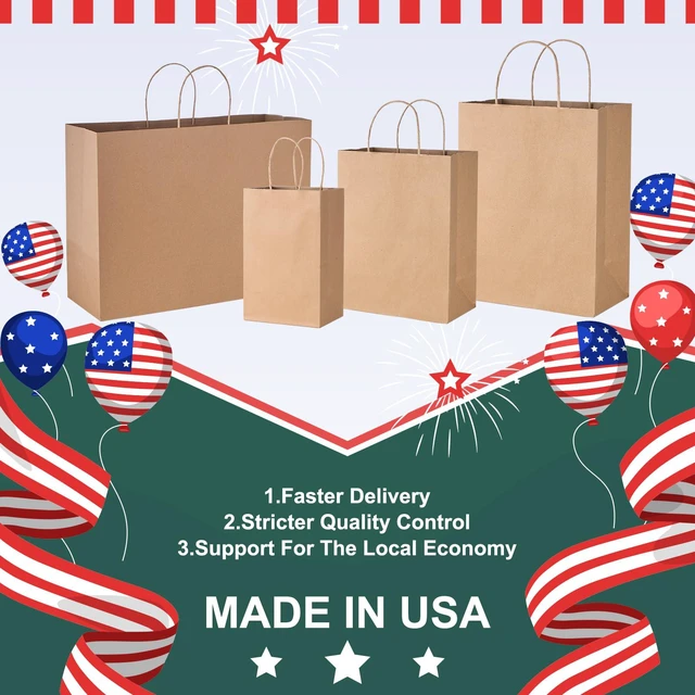 Alt view image 4 of 7 - Gift Bags 8 x 4.25 x 10.5 Inch 20 Pack Medium Brown Paper Bags | Kraft Paper Bags with Handles,Heavy Duty Paper Sacks Bulk for Takeout Shopping,Wedding Birthday Party Favors,Retail Business