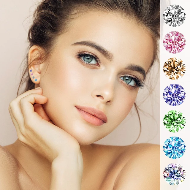 Alt view image 3 of 7 - Plastic Post Earrings for Women Silicone Earrings Acrylic Earrings 80Pcs | Stud Earrings for Women Hypoallergenic Earrings with Plastic Posts Plastic Stud Earrings Waterproof Earrings for Swimming