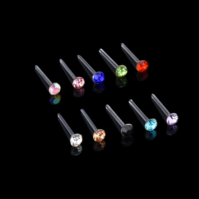 Alt view image 5 of 7 - Plastic Post Earrings for Women Silicone Earrings Acrylic Earrings 80Pcs | Stud Earrings for Women Hypoallergenic Earrings with Plastic Posts Plastic Stud Earrings Waterproof Earrings for Swimming