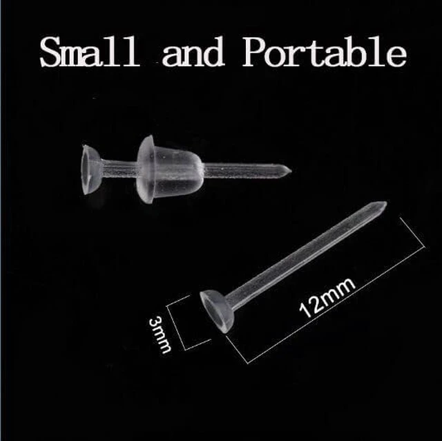 Alt view image 4 of 7 - Clear Earrings for Sports/Work Silicone Invisible Earrings100Pcs