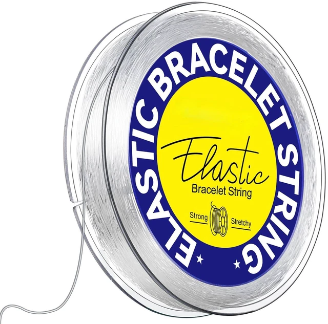 Main image of 0.5mm Elastic Bracelets Strings Cord, Elastic Crystal Stretch Bead Cord for Jewelry Making, Clear Stretchy Elastic String Cord for Beading, Transparent Thread for Bracelet Necklace Making