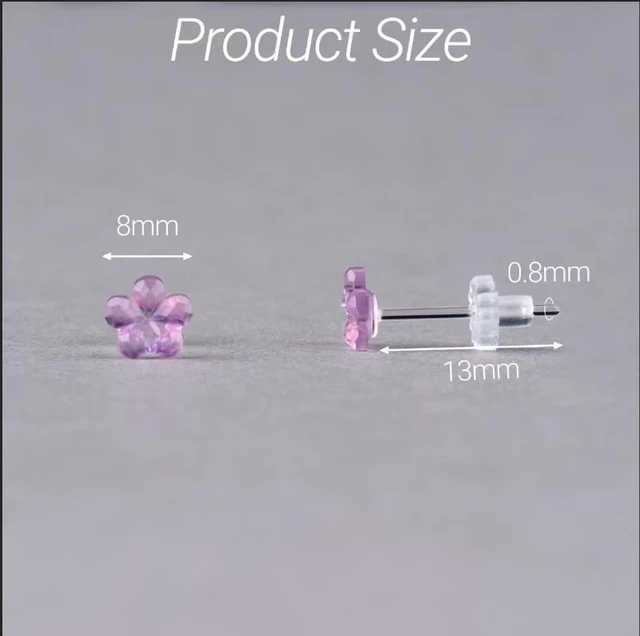 Alt view image 3 of 5 - Plastic Earrings for Surgery Clear Plastic Earrings for Sports/Work 8Pcs