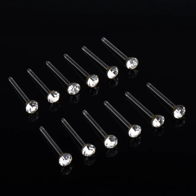 Alt view image 4 of 7 - Plastic Post Earrings Acrylic Earrings 3mm Stud Earrings 80pcs | Plastic Earrings for Women Earrings with Plastic Posts Water Proof Earrings for Women Clear Earring Studs Hypoallergenic