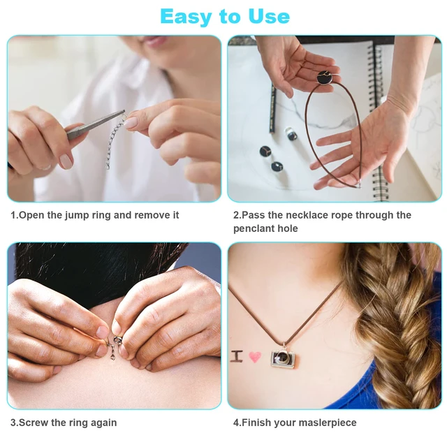 Alt view image 5 of 7 - 100 Pcs Leather Necklace Cord with Clasps, Rope Necklace String, 5 Colors Necklace Cords for Pendants, 19.7" Premium Necklace Chains for Jewelry Making Supplies, 2mm Waxed Necklace Bracelet Cord