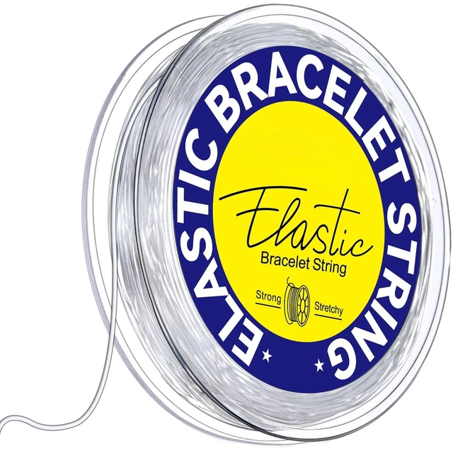 Main image of 1mm Elastic Bracelet String Cord, Crystal Stretch Bead Cord for Bracelets Jewelry Making, Clear Stretchy Elastic String for Beading, Transparent Thread for Bracelet Necklace Making