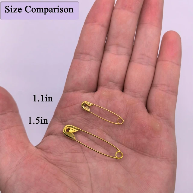 Alt view image 5 of 6 - 600PCS Safety Pins (Upgraded), 1.5 inch Small Safety Pin, Rust-Resistant Nickel Plated Steel, Sharp Edge Safety Pin for Clothes, Sewing, Arts & Craft, 38mm Decorative Safety Pins (Gold)
