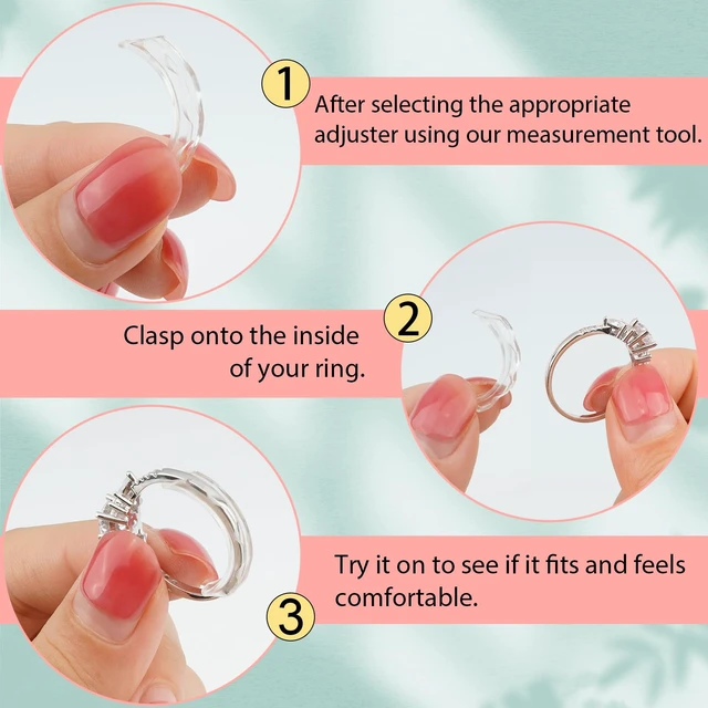 Alt view image 5 of 7 - Ring Sizers for Loose Rings Invisible Adjuster Guard & Spacer | Ring Guards for Women Loose Rings - Fits Bands Width to 1mm-8mm for Women & Men, No Slide Off No Spinning Ring Size Adjuster