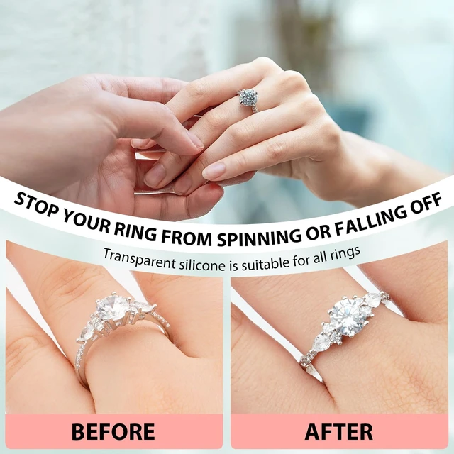 Alt view image 6 of 7 - Ring Sizers for Loose Rings Invisible Adjuster Guard & Spacer | Ring Guards for Women Loose Rings - Fits Bands Width to 1mm-8mm for Women & Men, No Slide Off No Spinning Ring Size Adjuster
