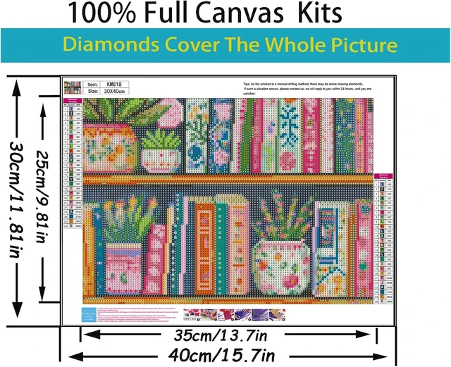 Alt view image 5 of 7 - 5D Diamond Painting Kits for Adults Beginner, Book Diamond Art Kits | Full Drill Round Gem Art Paint by Diamonds Dots Crafts Kits for Home Wall Decor 12x16inch