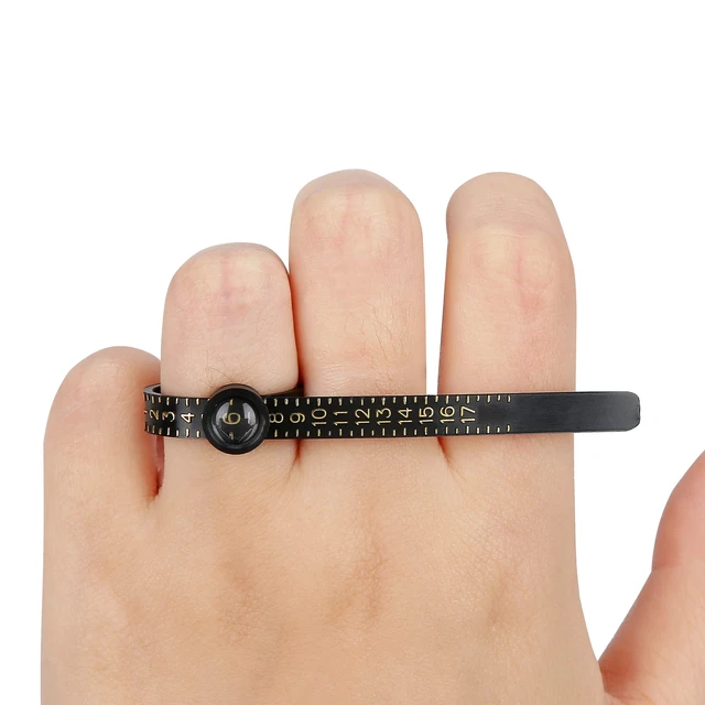 Alt view image 2 of 5 - Upgraded Ring Sizer Measuring Tool, Ring Measurer and Ring Sizer 1-17 | Measure Ring Jewelry Size at Home, Magnifier for Clear Reading, Includes Half Sizes, Reusable for Men & Women