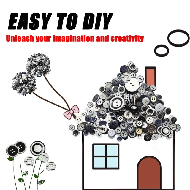 Alt view image 3 of 7 - 500-600 Pcs Multi-Layered Colors Resion Buttons for Crafts, 4 Holes Assorted Sizes Resin Buttons, for Crafting, Arts, DIY, Decoration, Sewing (Multi-Layered Colors)