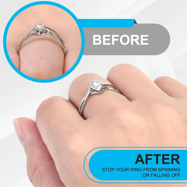 Alt view image 5 of 7 - Ring Sizer Adjuster for Loose Rings Silicone Ring Size Adjuster Invisible Ring Adjuster for Women and Men - 6 Pcs