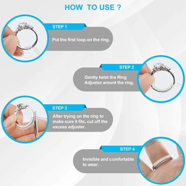 Alt view image 4 of 7 - Ring Sizer Adjuster for Loose Rings Silicone Ring Size Adjuster Invisible Ring Adjuster for Women and Men - 6 Pcs