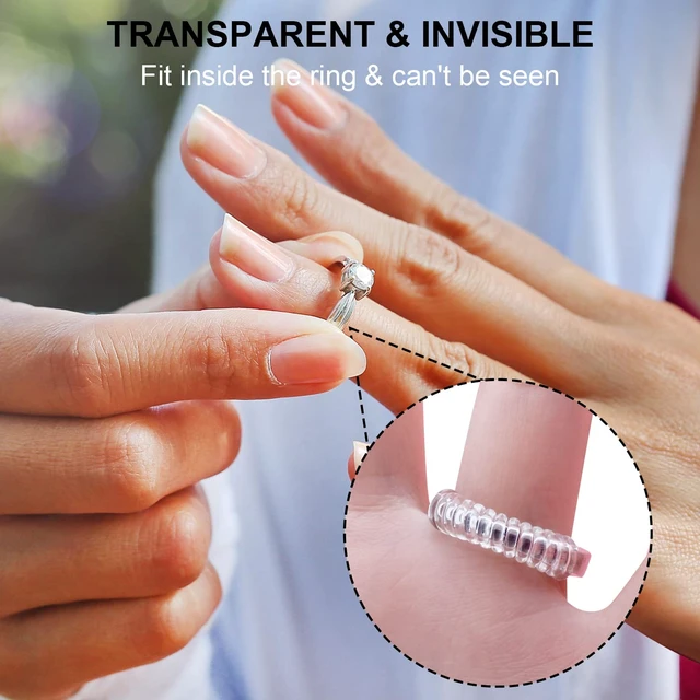 Alt view image 6 of 6 - Ring Size Adjusters -18 Pcs Ring Sizer, Ring Spacers 3 Sizes for Different Band Widths, Invisible Ring Adjuster for Women and Men