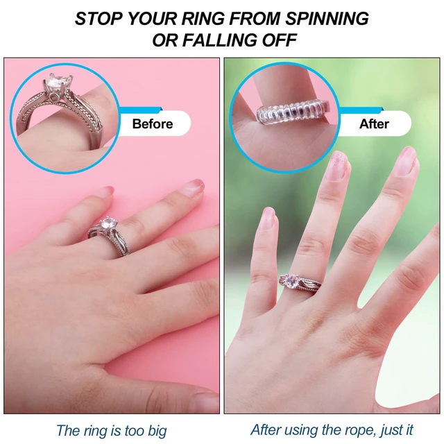 Alt view image 4 of 6 - Ring Size Adjusters -18 Pcs Ring Sizer, Ring Spacers 3 Sizes for Different Band Widths, Invisible Ring Adjuster for Women and Men