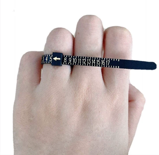 Alt view image 2 of 4 - Ring Sizer Measuring Set Reusable Finger Size Gauge Measure Tool Jewelry Sizing Tools 1-17 USA Rings Size