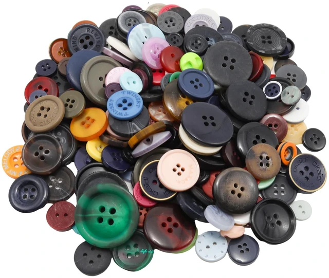 Main image of About 300 Pcs Multicolor Resion Buttons for Crafts, 4 Holes Assorted Sizes Resin Buttons, for Crafting, Arts, DIY, Decoration, Sewing (Multicolor)