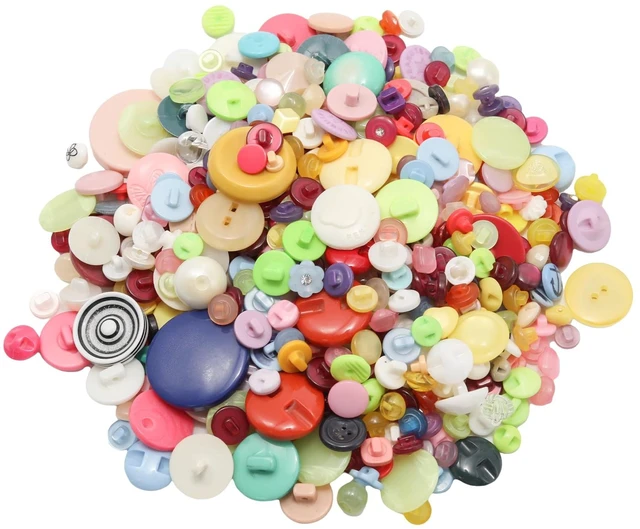 Main image of 500-600 Pcs Mushroom Resion Buttons for Crafts, 4 Holes Assorted Sizes Resin Buttons, for Crafting, Arts, DIY, Decoration, Sewing (Mushroom)