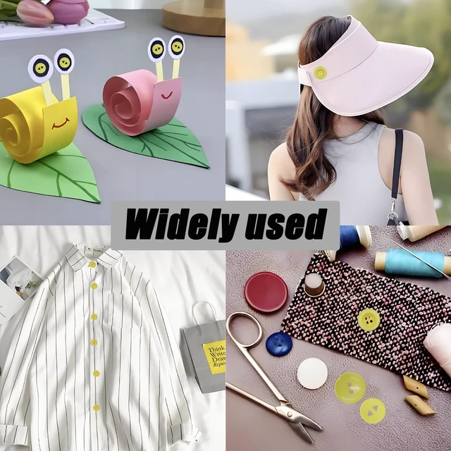 Alt view image 7 of 7 - 500-600 Pcs Yellow Resion Buttons for Crafts, 4 Holes Assorted Sizes Resin Buttons, for Crafting, Arts, DIY, Decoration, Sewing (Yellow)
