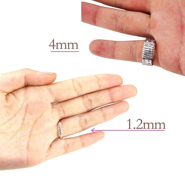 Alt view image 4 of 7 - Ring Sizers for Loose Rings Size Adjuster Silicone Invisible 12PCS | Ring Guards Spacer Tightener Resizer Fitter for Women Men, Make Smaller Without Resizing Thick Band (Clear)
