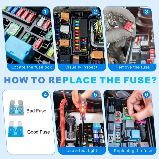Alt view image 5 of 6 - 84PCS Car Fuses Assortment Kit, Standard & Mini Fuse 5A-40A | Upgraded Blade Fuses Automotive, Mixed Auto Replacement Fuses for Auto, RV, Truck, Marine Boat