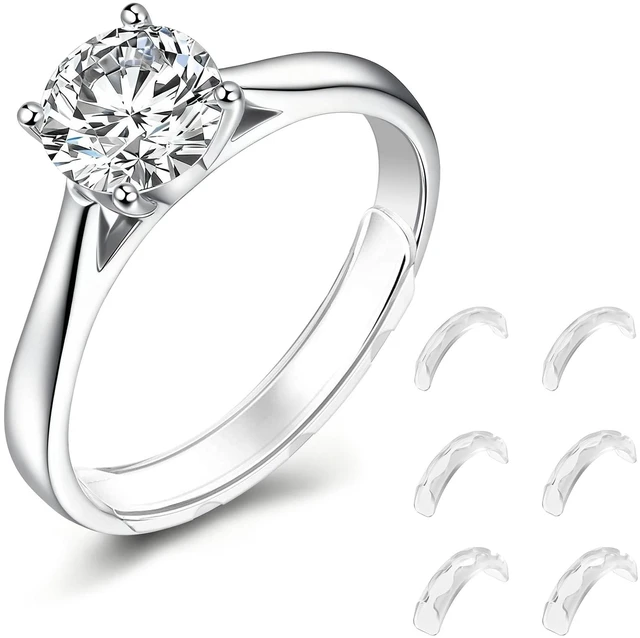 Main image of Ring Guards for Loose Rings, 6 Pack Invisible Ring Size Adjuster | Reduces Size by 0.5-1, Stop Spin and Slip, Invisible Design for Women and Men, 2 Styles Insert and Spiral