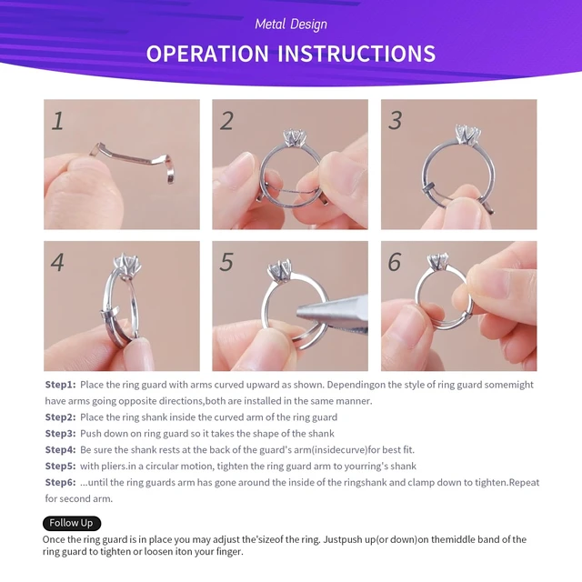 Alt view image 4 of 6 - Ring Guard Set for Loose Rings,12 Pack 3 Sizes for Different Band Widths,Invisible Ring Size Adjuster Tightener Spacer Fitter for Any Ring Size,Golden Color