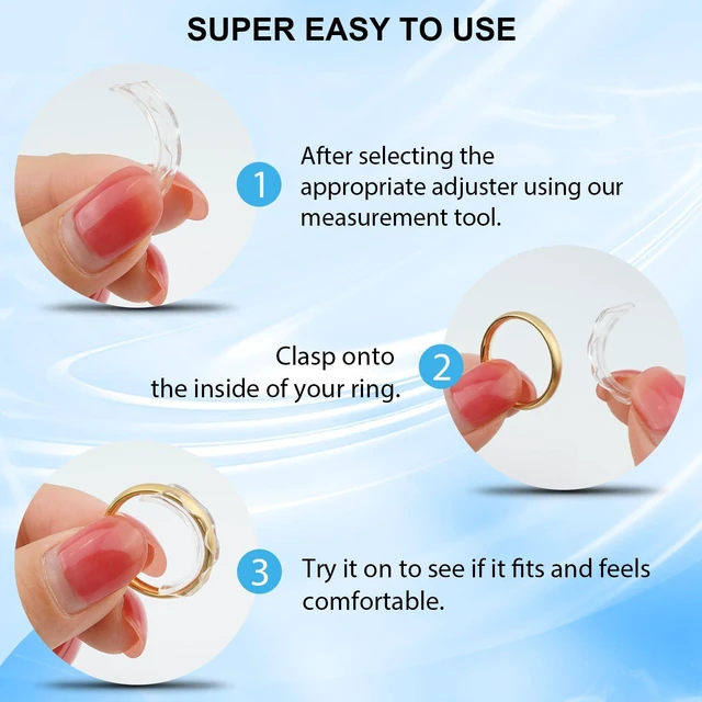 Alt view image 6 of 7 - Ring Guards for Loose Rings, 6 Pack Invisible Ring Size Adjuster | Reduces Size by 0.5-1, Stop Spin and Slip, Invisible Design for Women and Men, 2 Styles Insert and Spiral