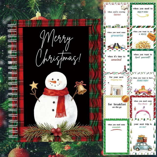 Main image of Christmas Gift Card Book - Surprises on Every Page, DIY Spiral-Bound Merry Christmas College Survival Kit, Greeting Card Book for Students & Graduation Gifts (S23)