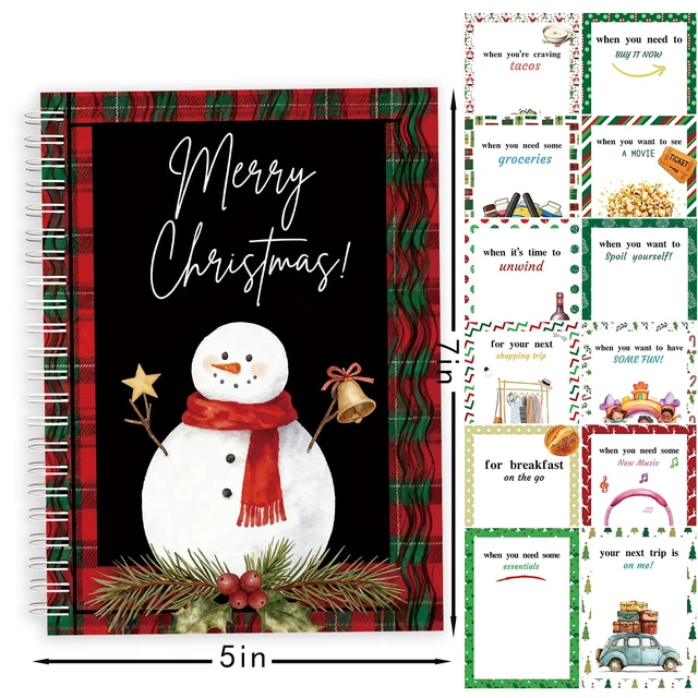 Alt view image 2 of 7 - Christmas Gift Card Book - Surprises on Every Page, DIY Spiral-Bound Merry Christmas College Survival Kit, Greeting Card Book for Students & Graduation Gifts (S23)