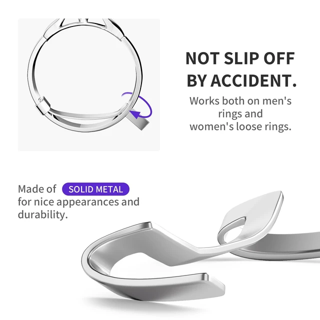 Alt view image 3 of 6 - Filled Metal Ring Guard Set for Loose Rings,12 Pack 3 Sizes for Different Band Widths,Invisible Ring Size Adjuster Tightener Spacer Fitter for Any Ring Size, Silver Color